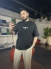 Siyah Baskı Detaylı T-Shirt Porto25