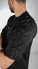 Siyah T-Shirt Kol Desenli